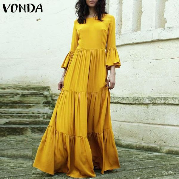 casual dresses bohemian satin slik dress 2021 vonda women vintage flare sleeves party sundress vestidos femme, Black;gray
casual dresses bohemian satin slik dress 2021 vonda women vintage flare sleeves party sundress vestidos femme, Black;gray