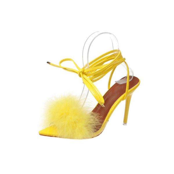 women's pointed toe feather stiletto sandals 2021 summer ankle cross-strap solid color high h ladies party club shoes, Black
women's pointed toe feather stiletto sandals 2021 summer ankle cross-strap solid color high h ladies party club shoes, Black