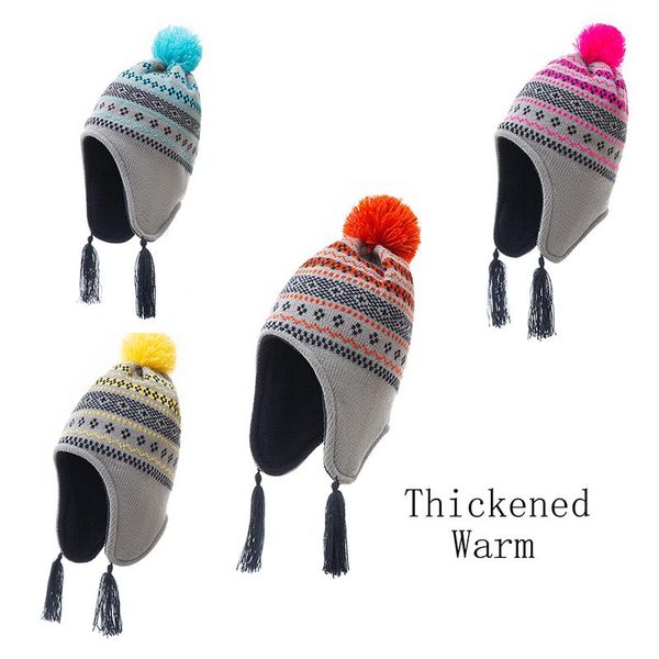 beanies autumn and winter tassel children's knitted cap boys girls thickened lie feng hat kids warm hedging hats
beanies autumn and winter tassel children's knitted cap boys girls thickened lie feng hat kids warm hedging hats
