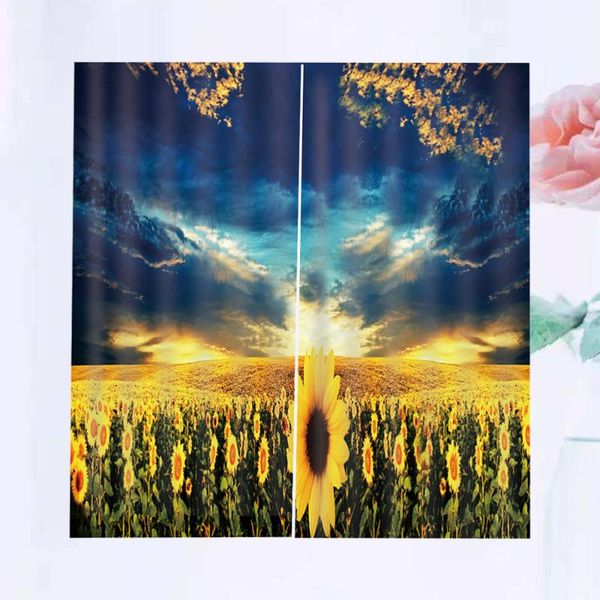1pc 140x100cm polyester curtain sunflower printing waterproof decorative with hook circle for el home & drapes
1pc 140x100cm polyester curtain sunflower printing waterproof decorative with hook circle for el home & drapes