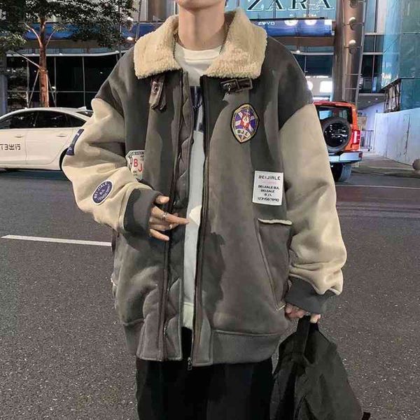 american fashion brand loose plush thickened casual couple's clothes cotton fertile autumn and winter lamb cashmere, Black
american fashion brand loose plush thickened casual couple's clothes cotton fertile autumn and winter lamb cashmere, Black
