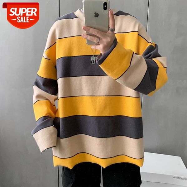 2019 men's casual loose stripe printing pullover cotton round neck hit color coats long sleeve hoodies homme sweatshirts m-xl #za5n, Black
2019 men's casual loose stripe printing pullover cotton round neck hit color coats long sleeve hoodies homme sweatshirts m-xl #za5n, Black