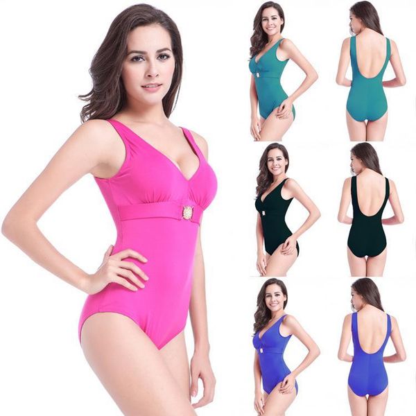 women's swimwear 2021 one-piece solid color plus size swimsuit swimming suit v-neck high waist backless bikini for women, White;black
women's swimwear 2021 one-piece solid color plus size swimsuit swimming suit v-neck high waist backless bikini for women, White;black