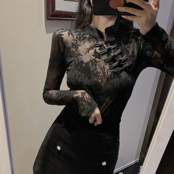 black chinese blouse and women ladies chinese slim lace long sleeve traditional chinese cheongsam 10213, Red
black chinese blouse and women ladies chinese slim lace long sleeve traditional chinese cheongsam 10213, Red