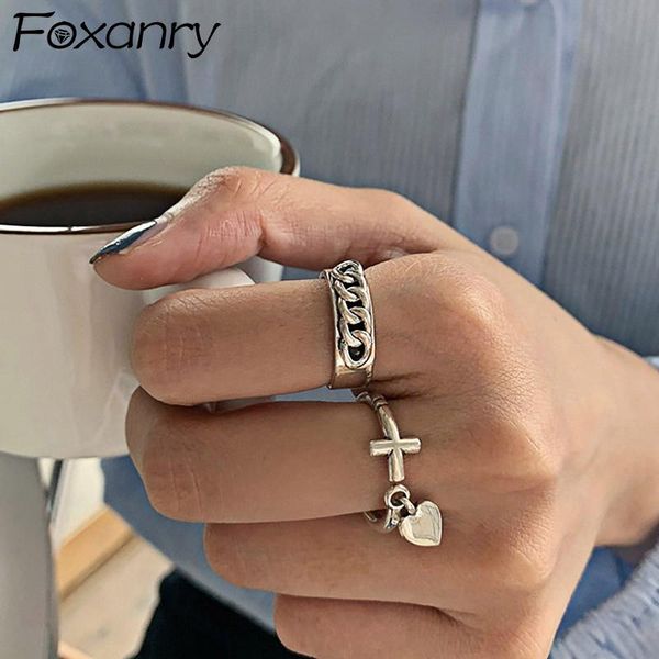 cluster rings foxanry 925 sterling silver trendy for women creative vintage handmade love heart pendant punk hiphop party jewelry gifts, Golden;silver
cluster rings foxanry 925 sterling silver trendy for women creative vintage handmade love heart pendant punk hiphop party jewelry gifts, Golden;silver