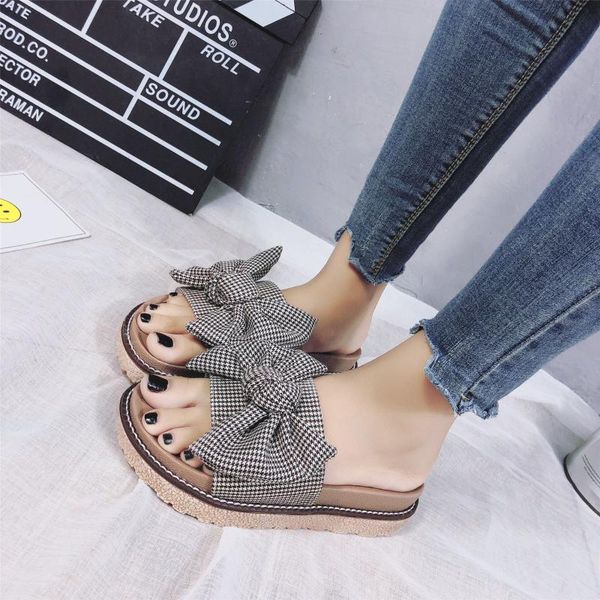 slippers open toe outside women summer sweet concise flat slides solid butterfly-knot shoes, Black
slippers open toe outside women summer sweet concise flat slides solid butterfly-knot shoes, Black