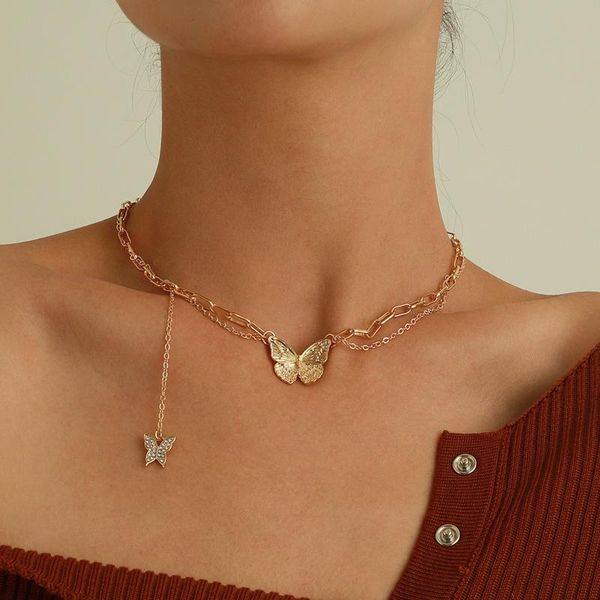 chokers vintage punk multilayer pendant butterfly necklace for women butterflies tassel charm choker necklaces boho fashion jewelry gift, Golden;silver
chokers vintage punk multilayer pendant butterfly necklace for women butterflies tassel charm choker necklaces boho fashion jewelry gift, Golden;silver