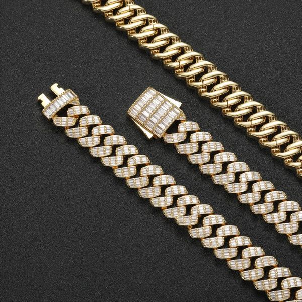 chains 17mm brass spring clasp iced out cz cuban chain necklace mirco prong setting zircon hip hop bling jewelry bc024, Silver
chains 17mm brass spring clasp iced out cz cuban chain necklace mirco prong setting zircon hip hop bling jewelry bc024, Silver