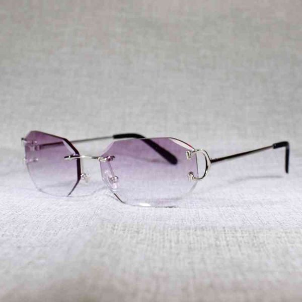 vintage rimless wire sunglasses men eyewear women for summer diamond cutting clear glasses metal frame oculos gafas factory wholesale 74, White;black
vintage rimless wire sunglasses men eyewear women for summer diamond cutting clear glasses metal frame oculos gafas factory wholesale 74, White;black