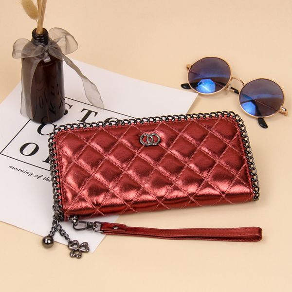 wallets zipper leather hand head leather lady purse long high end wallet, Red;black
wallets zipper leather hand head leather lady purse long high end wallet, Red;black
