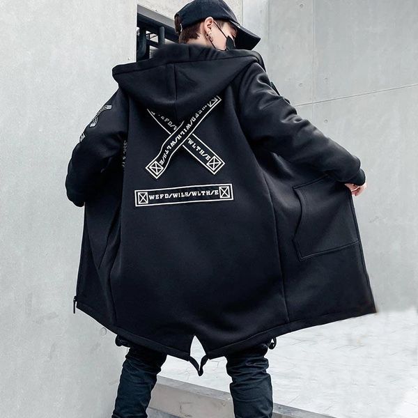 men's trench coats winter mens jacket and thick hooded streetwear black windbreaker warm long hip hop outwear mid-length couple outfit, Tan;black
men's trench coats winter mens jacket and thick hooded streetwear black windbreaker warm long hip hop outwear mid-length couple outfit, Tan;black