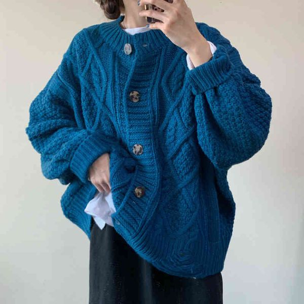 sweaters spring korean style women's casual cardigan single-breated buttons sweater coat loose midi knit women, White;black
sweaters spring korean style women's casual cardigan single-breated buttons sweater coat loose midi knit women, White;black