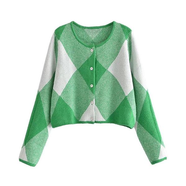 women's knits & tees yenkye women vintage argyle jacquard knit crop cardigan outerwear round neck single breasted loose casual autumn s, White
women's knits & tees yenkye women vintage argyle jacquard knit crop cardigan outerwear round neck single breasted loose casual autumn s, White