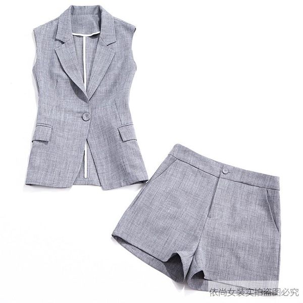 women's tracksuits casual vest suit women summer grey solid color sleeveless + shorts pants 2 piece set, Gray
women's tracksuits casual vest suit women summer grey solid color sleeveless + shorts pants 2 piece set, Gray