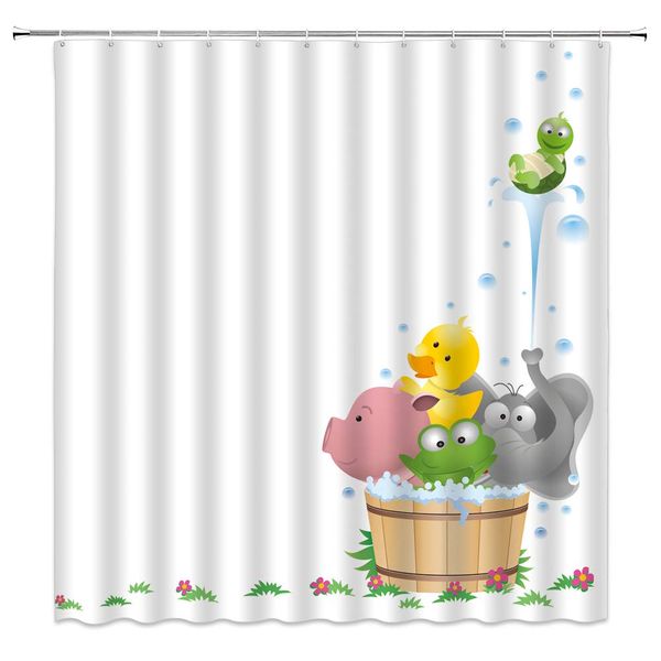 cartoon little duck frog elephant grass anime children pure white background shower curtain polyester fiber bathroom decoration
cartoon little duck frog elephant grass anime children pure white background shower curtain polyester fiber bathroom decoration