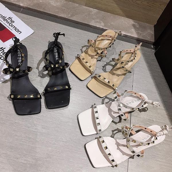 dress shoes women's sandals 2021 summer fashion rivet open-toe lace-up heels, Black
dress shoes women's sandals 2021 summer fashion rivet open-toe lace-up heels, Black