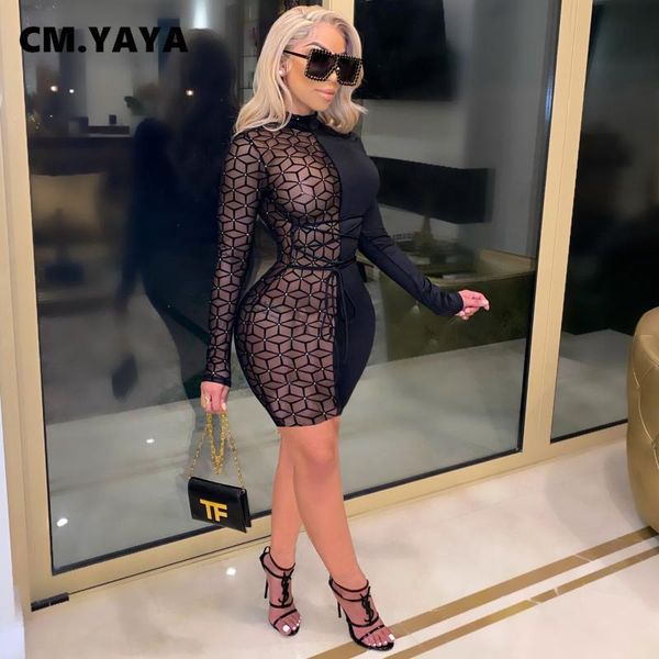 cm.yaya autumn winter hollow out women dress long sleeve bandage bodycon night club v-neck mini dresses patchwork casual, Black;gray
cm.yaya autumn winter hollow out women dress long sleeve bandage bodycon night club v-neck mini dresses patchwork casual, Black;gray