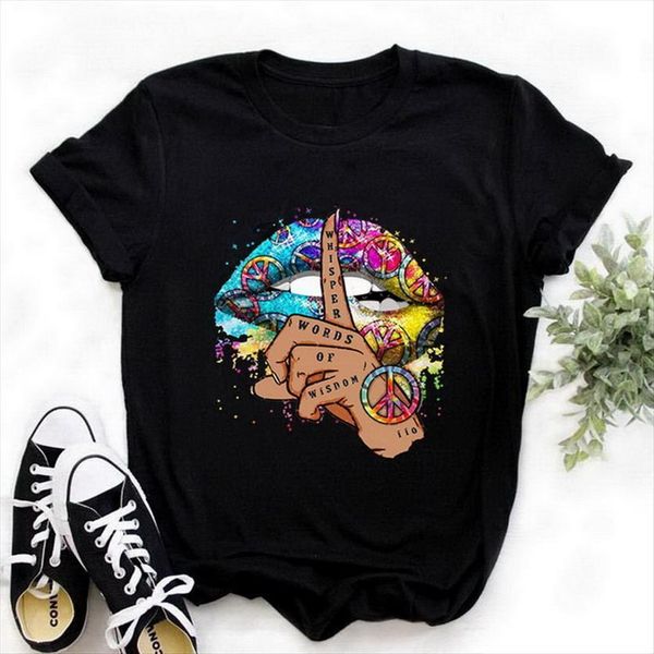 lips watercolor graphic girl base womens t shirt o neck black funny female kiss lip whisper words clothes, White
lips watercolor graphic girl base womens t shirt o neck black funny female kiss lip whisper words clothes, White