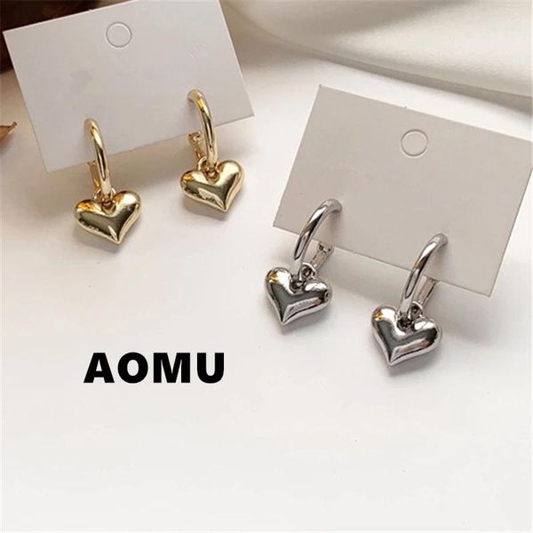 hoop & huggie aomu 2021 summer french trendy simple metal gold silver color cute peach heart earrings for women party jewelry gifts, Golden;silver
hoop & huggie aomu 2021 summer french trendy simple metal gold silver color cute peach heart earrings for women party jewelry gifts, Golden;silver