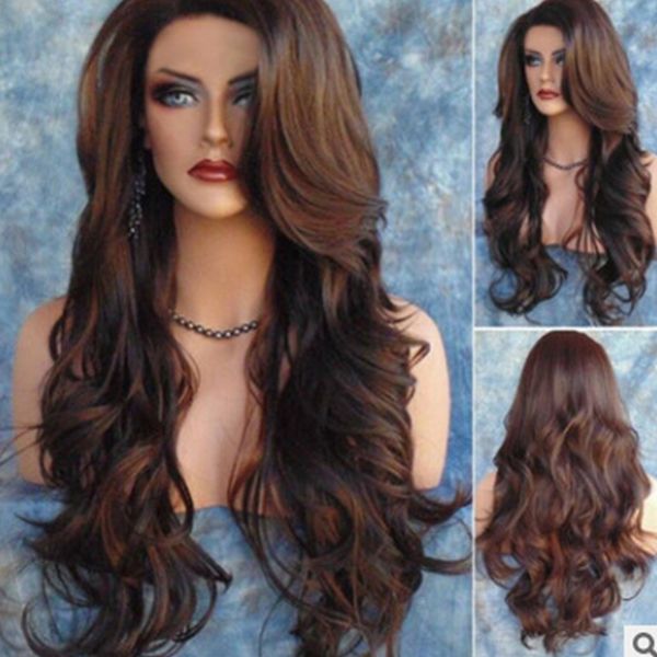 human hair wigs 26 inches 65cm long, wavy, long curly hairs is centered in brown, Black
human hair wigs 26 inches 65cm long, wavy, long curly hairs is centered in brown, Black