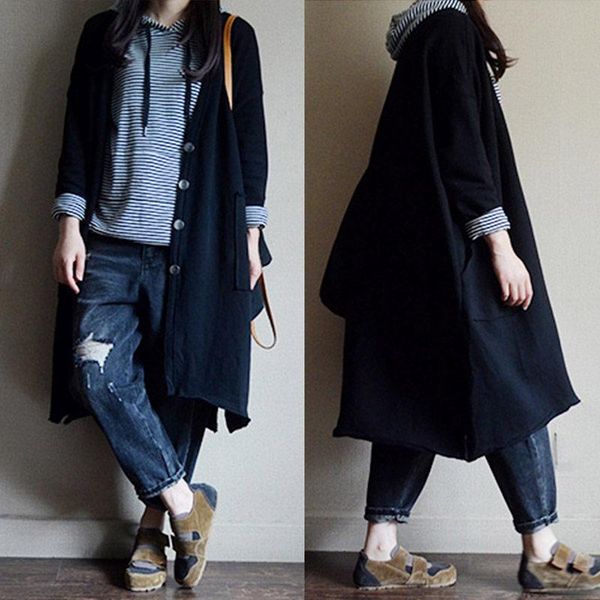 women's trench coats spring autumn casual loose terry cotton jacket v-neck long sleeve cardigan coat female windbreaker shirt f1293, Tan;black
women's trench coats spring autumn casual loose terry cotton jacket v-neck long sleeve cardigan coat female windbreaker shirt f1293, Tan;black