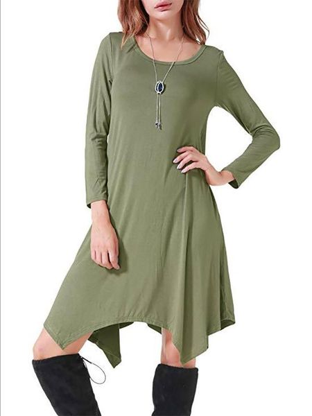 casual dresses 2021 fall women's dress fashion long sleeve round neck pocket women irregular party, Black;gray
casual dresses 2021 fall women's dress fashion long sleeve round neck pocket women irregular party, Black;gray