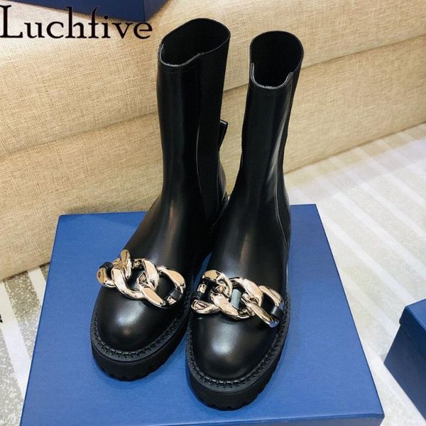boots fashion chains women round toe femme leisure flats shoes thick sole platform anke black leather woman
boots fashion chains women round toe femme leisure flats shoes thick sole platform anke black leather woman