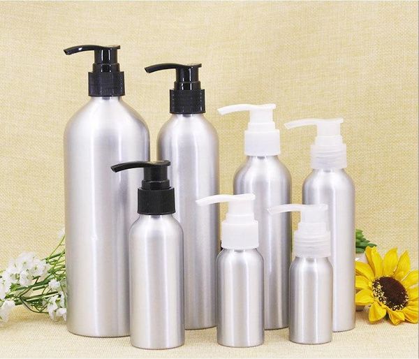 sedorate 20 pcs/lot aluminum bottle with pump lid 30ml 50ml 100ml 150ml 250ml 500ml cosmetics refill container jx049 storage bottles & jars
sedorate 20 pcs/lot aluminum bottle with pump lid 30ml 50ml 100ml 150ml 250ml 500ml cosmetics refill container jx049 storage bottles & jars