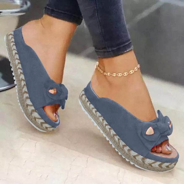 summer simple women's slip-on bow flat beach open toe breathable sandals weave shoes platform slippers zapatilla mujer, Black
summer simple women's slip-on bow flat beach open toe breathable sandals weave shoes platform slippers zapatilla mujer, Black