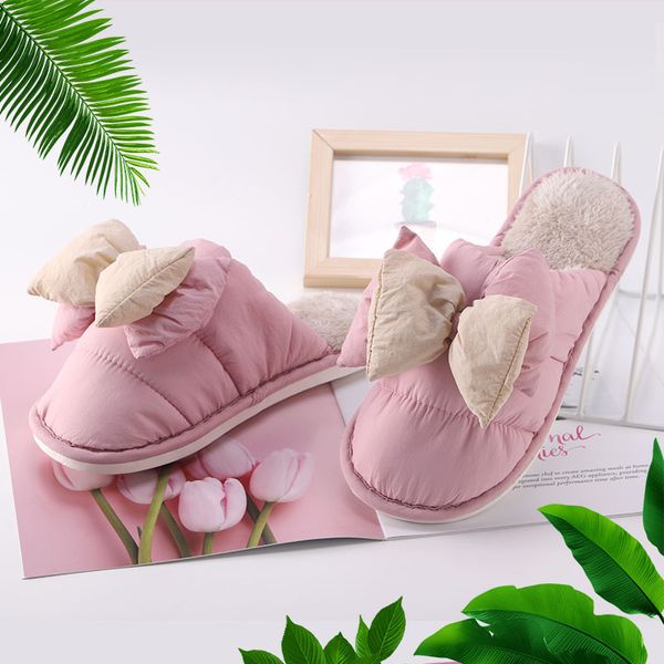 winter warm and plush rainproof cloth bow cotton slippers thickened anti-skid sweet home baotou, Black
winter warm and plush rainproof cloth bow cotton slippers thickened anti-skid sweet home baotou, Black