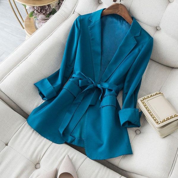 fashion autumn elegant small suit jacket women peacock blue lace up faux satin blazer slim work office femme c6490 women's suits & blaz, White;black
fashion autumn elegant small suit jacket women peacock blue lace up faux satin blazer slim work office femme c6490 women's suits & blaz, White;black