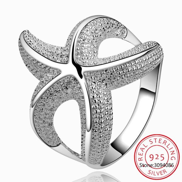 cluster rings authentic 100% 925 sterling silver fashion sweet starfish adjustable ring for women jewelry da987, Golden;silver
cluster rings authentic 100% 925 sterling silver fashion sweet starfish adjustable ring for women jewelry da987, Golden;silver