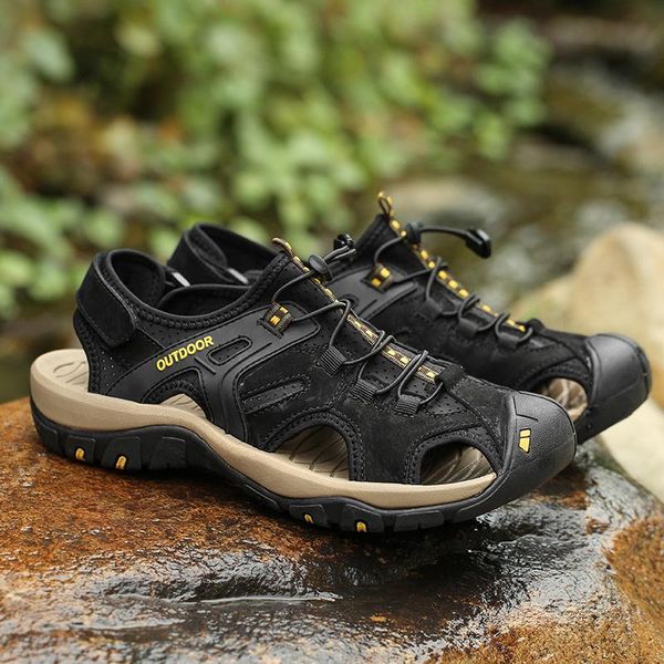sandals plus size men fashion outdoors beach genuine leather summer shoes covers toe platform sneakers chaussure homme sandalen, Black
sandals plus size men fashion outdoors beach genuine leather summer shoes covers toe platform sneakers chaussure homme sandalen, Black