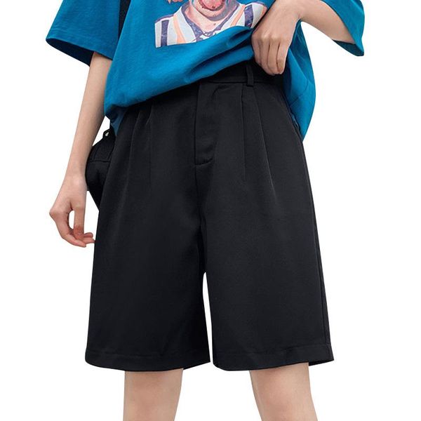 women's shorts high waist women summer formal solid straight plus size short pants fashion wide leg pant ropa de mujer, White;black
women's shorts high waist women summer formal solid straight plus size short pants fashion wide leg pant ropa de mujer, White;black