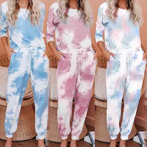 2pcs women pant suits tracksuit casual tie dye o-neck sweatshirts pullovers jogging pants set two piece women sports outfits, White
2pcs women pant suits tracksuit casual tie dye o-neck sweatshirts pullovers jogging pants set two piece women sports outfits, White