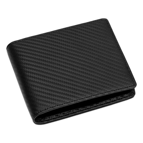 the wallet carbon fiber two fold wallet thick leather men's multi card pocket wallet, Black
the wallet carbon fiber two fold wallet thick leather men's multi card pocket wallet, Black