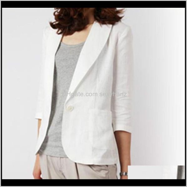 suits & womens clothing apparel drop delivery 2021 cotton and linen blazers women fashion korean casual blazer feminino three quarter sleeve, White;black
suits & womens clothing apparel drop delivery 2021 cotton and linen blazers women fashion korean casual blazer feminino three quarter sleeve, White;black
