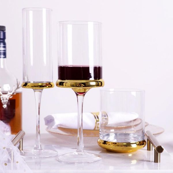 wine glasses art 250-500ml cup light luxury goblet whiskey champagne glass electroplated metal base multi-purpose barware
wine glasses art 250-500ml cup light luxury goblet whiskey champagne glass electroplated metal base multi-purpose barware