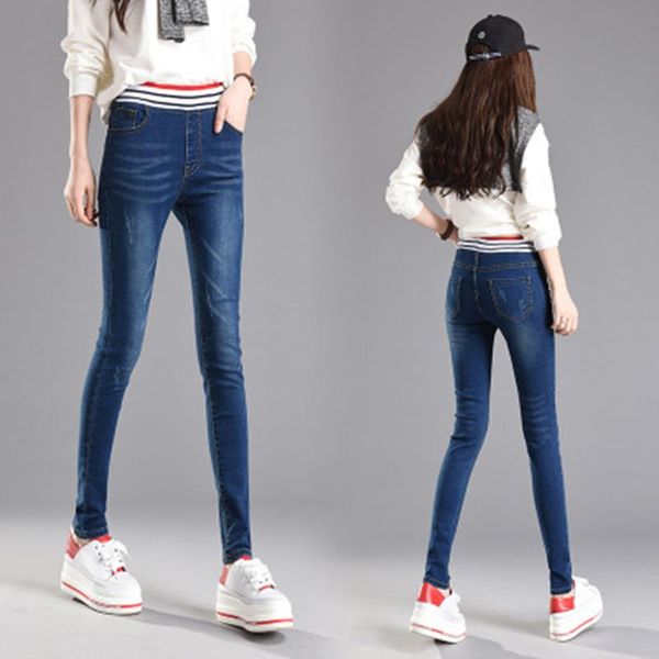 scratched stretch skinny women's jeans high waist pencil pants woman stripe elastic trousers mujer slim blue
scratched stretch skinny women's jeans high waist pencil pants woman stripe elastic trousers mujer slim blue