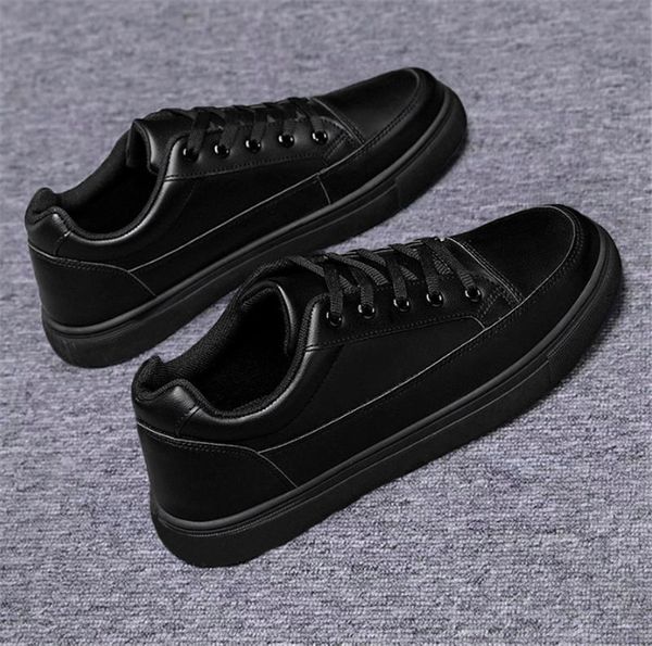 fashion summer new shoes street pure black shoes men's small casual work