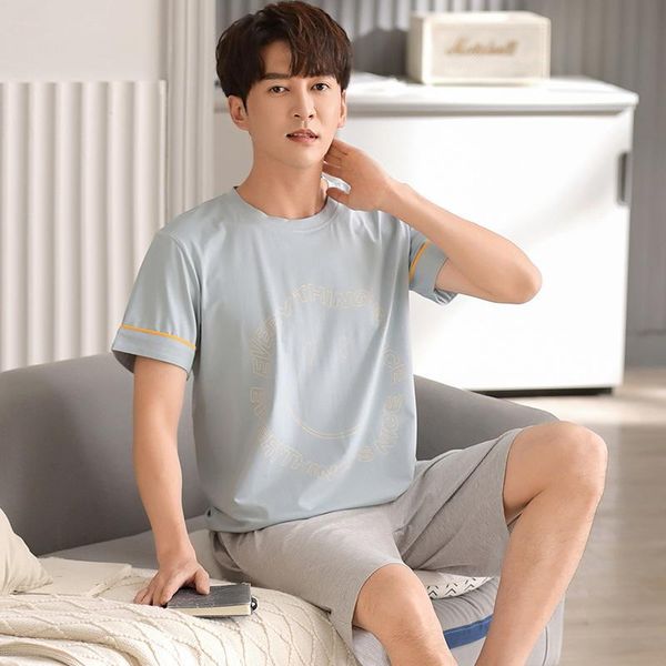 men's sleepwear summer pajamas simplicity men cotton sleeve shorts pyjamas sunshine youthful vitality homewear external wear, Black;brown
men's sleepwear summer pajamas simplicity men cotton sleeve shorts pyjamas sunshine youthful vitality homewear external wear, Black;brown