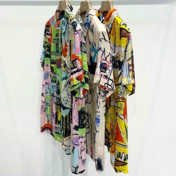 men 45wacko maria jean-michel basquiat short sleeve shirt graffiti hawaiian disigner mens shirts 3 color high quality, White;black
men 45wacko maria jean-michel basquiat short sleeve shirt graffiti hawaiian disigner mens shirts 3 color high quality, White;black