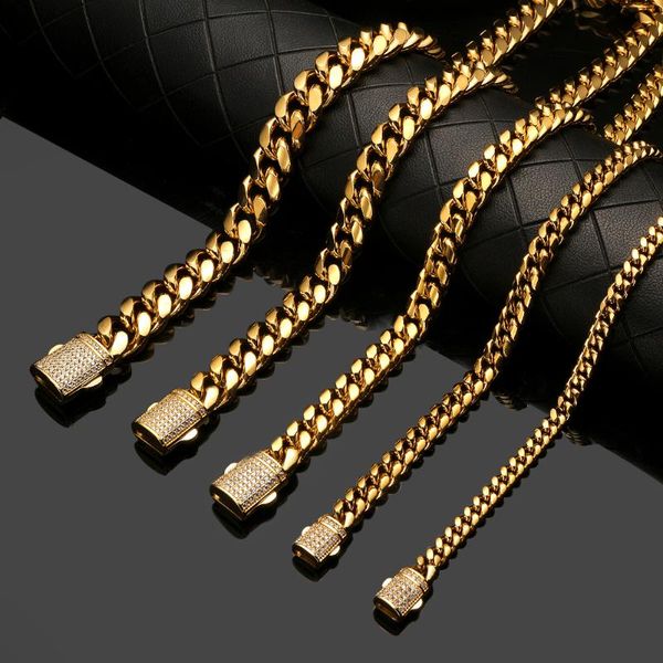chains 6/8/10/12/14mm gold stainless steel cat ear buckle miami curb cuban link chain necklaces for men women fashion jewelry 7-40", Silver
chains 6/8/10/12/14mm gold stainless steel cat ear buckle miami curb cuban link chain necklaces for men women fashion jewelry 7-40", Silver
