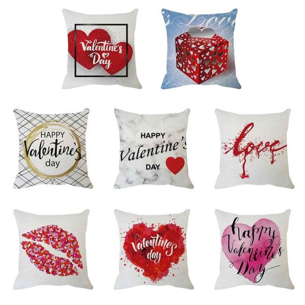 pillow case valentine's day pattern home decoration linen pillowcase sofa cushion cover 45x45cm throw fundas de cojin 2021
pillow case valentine's day pattern home decoration linen pillowcase sofa cushion cover 45x45cm throw fundas de cojin 2021