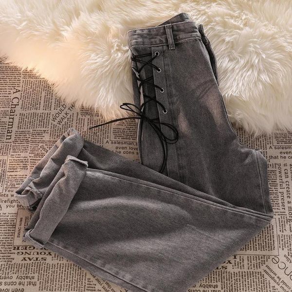 women's jeans bandage design loose vintage long denim pant women high waist casual plus size streetwear pockets harajuku female, Blue
women's jeans bandage design loose vintage long denim pant women high waist casual plus size streetwear pockets harajuku female, Blue
