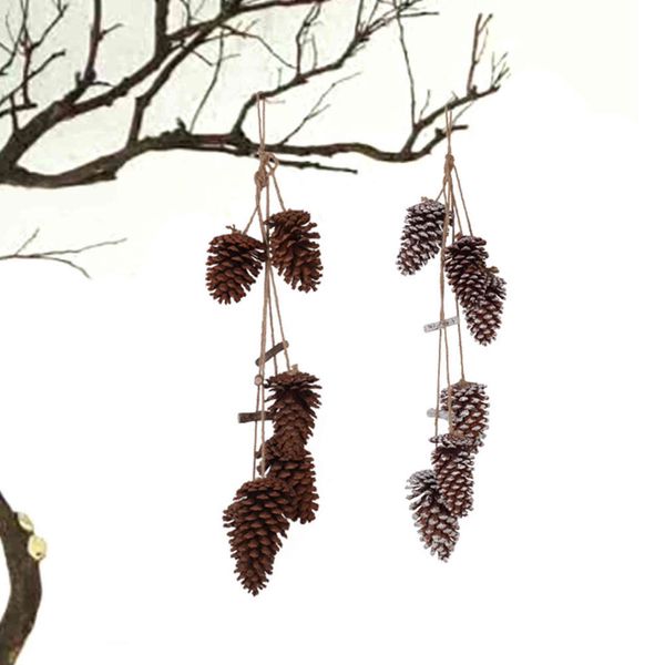 natural pinecone string pendant white frost long christmas tree pendant atmosphere decoration
natural pinecone string pendant white frost long christmas tree pendant atmosphere decoration