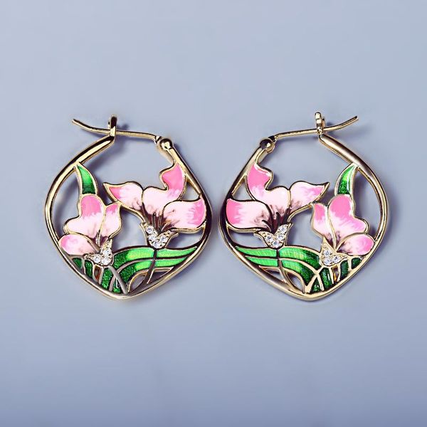 stud 925 silver earrings handmade enamel epoxy pink flower creative ladies jewelry attend cocktails gift, Golden;silver
stud 925 silver earrings handmade enamel epoxy pink flower creative ladies jewelry attend cocktails gift, Golden;silver