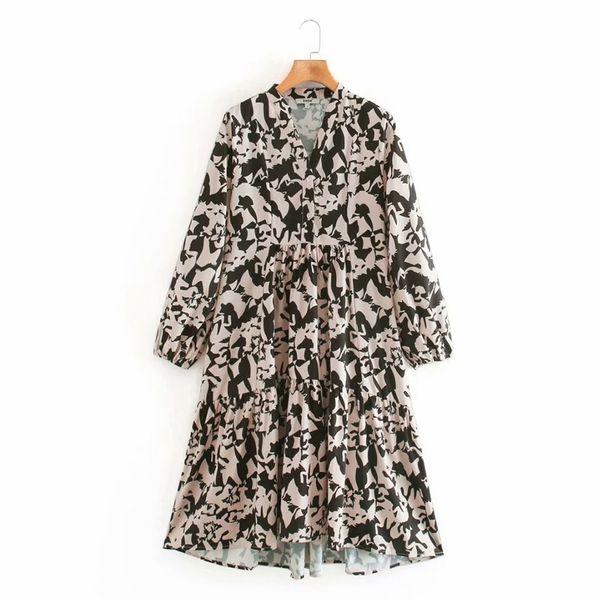 casual loose long sleeve floral dress for spring autumn women v neck knee length street wear vintage nx9830 210525, Black;gray
casual loose long sleeve floral dress for spring autumn women v neck knee length street wear vintage nx9830 210525, Black;gray