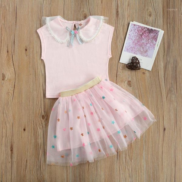 3-7years toddler baby star printing two-pieces set infant girls' round collar sleeveless t-shirt + elastic short skirt clothing sets, White
3-7years toddler baby star printing two-pieces set infant girls' round collar sleeveless t-shirt + elastic short skirt clothing sets, White