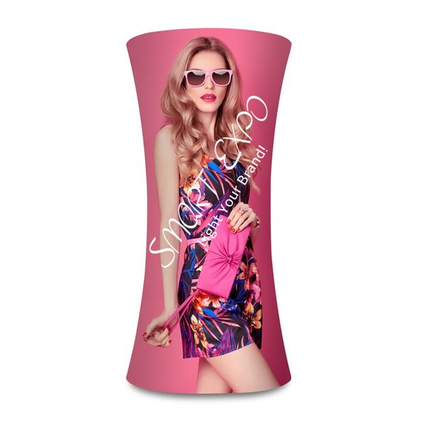 round tension fabric tower drum shape advertising display stand with lightweight aluminum tubing structure custom graphic
round tension fabric tower drum shape advertising display stand with lightweight aluminum tubing structure custom graphic